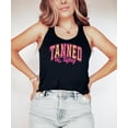 thumbnail image 2 of Tanned and Tipsy Tank Top for Women Fun Colorful Summer Shirt for Adults Black Tank Top Small, 2 of 4