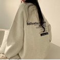 thumbnail image 3 of Sudaderas con capucha de manga larga para mujer, suéter holgado informal con estampado de letras, jerséis de gran tamaño, sudadera Harajuku, Ins, 3 of 5