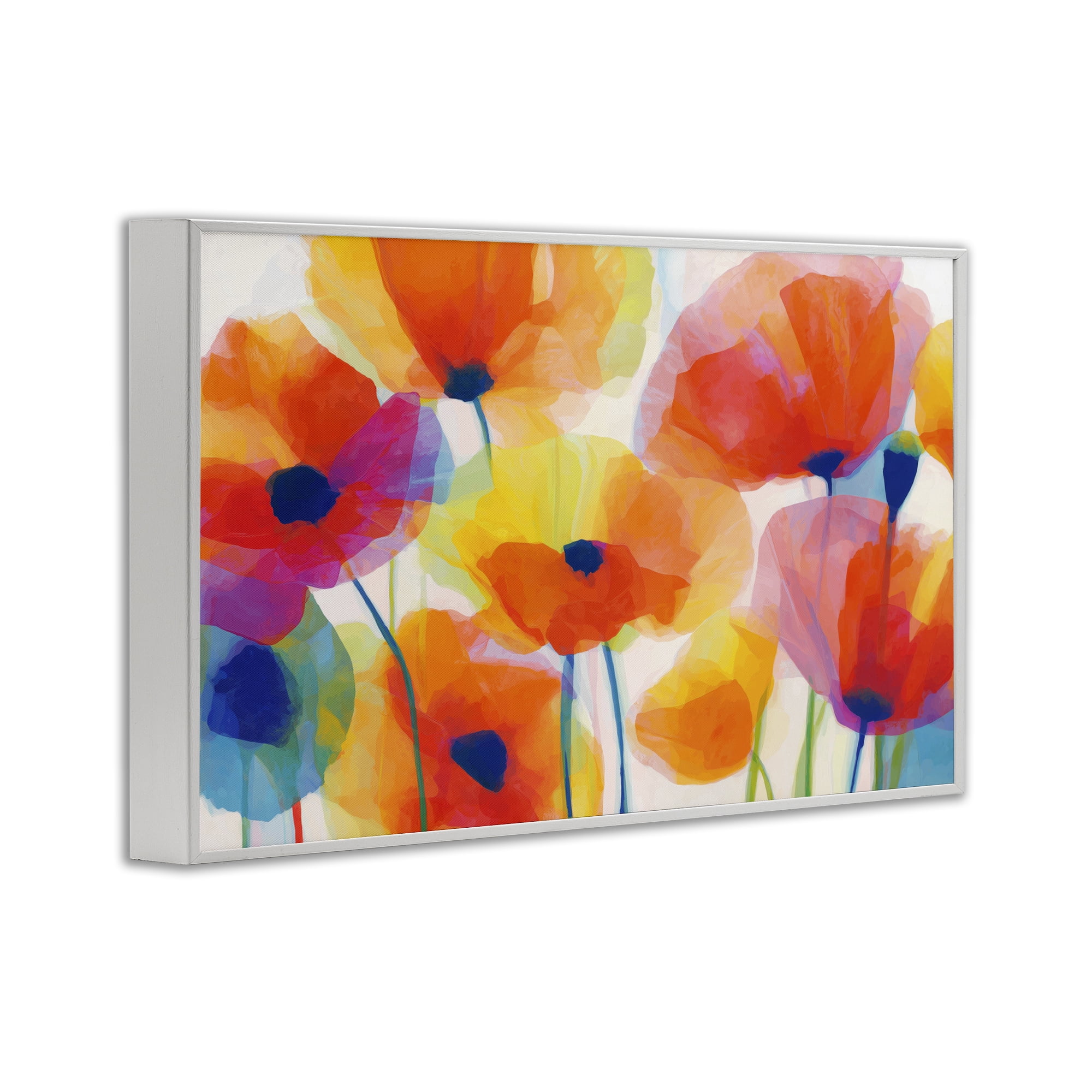 Stupell Industries Poppies At Golden Hour White Framed Giclee Art, design by Chromatic Storm Studio