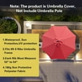thumbnail image 6 of Bibana 9ft Patio Umbrella Replacement Canopy Market Umbrella Top Fit Outdoor Umbrella Canopy (Red), 6 of 6