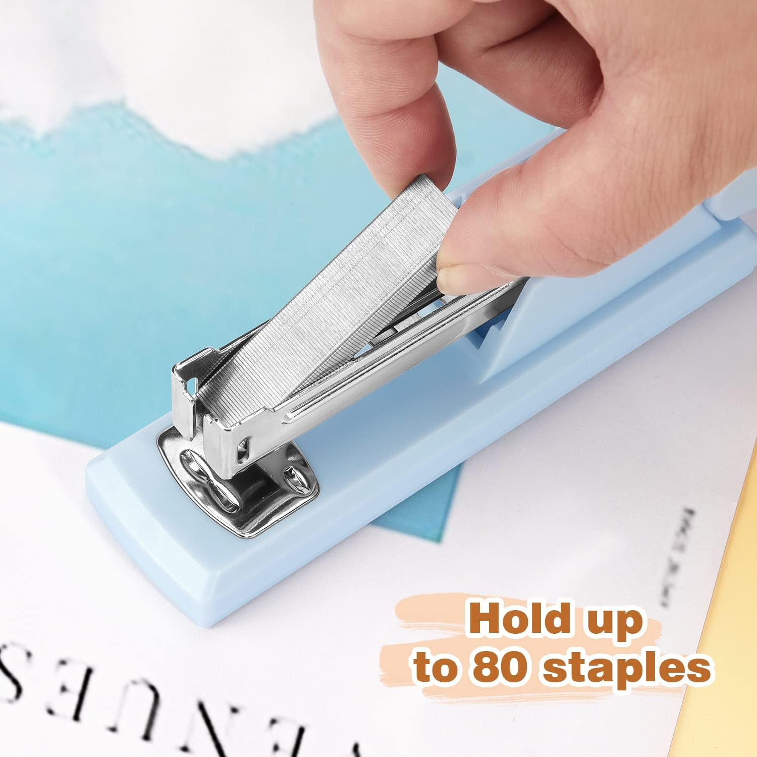 Stapler, Office Stapler, Small Staplers for Desk, Blue