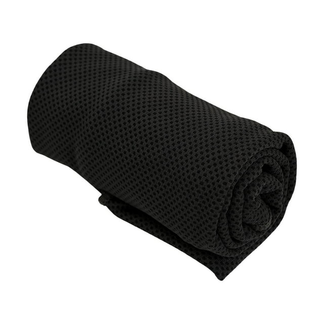 Toalla refrescante, transpirable y refrescante, toalla instantánea que absorbe el sudor, 30 x 81 cm Negro