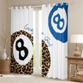 thumbnail image 2 of Homewish Laoperd Billiard Print Curtains Pack of 2 (42x84 Each),Ball Sport Gamer Curtains Blackout,Blue White Brown Bedroom Curtains For Girls Boys,Luxury Bedroom Decor, 2 of 6