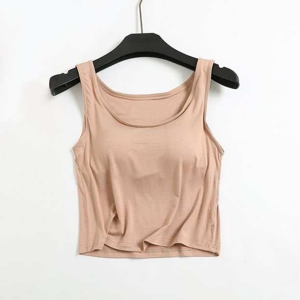 Camisola de manga corta para mujer con almohadilla para el pecho, sin aros de acero, ropa interior para yoga, pijamas deportivos, pijamas para mujer