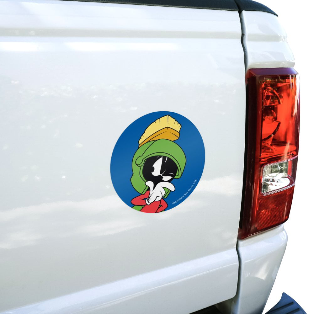 Looney Tunes Marvin The Martian Automotive Car Window Locker Circle Bumper  Sticker