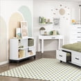 thumbnail image 4 of Desks | Transitional Rustic Writing Desk with 1 Drawer | 42” Wide | White | Wood, 4 of 7