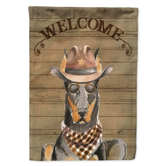 Doberman Pinscher Country Dog Flag Canvas House Size
