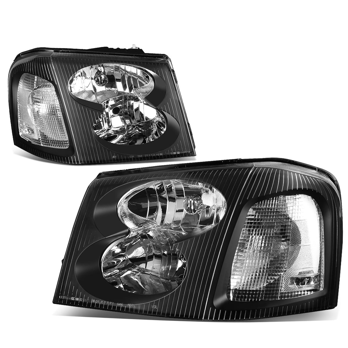For 2002 To 2009 Gmc Envoy Headlight Black Housing Clear Corner Headlamp Stl Xl 03 04 05 06 07 08 Left Right Walmart Com Walmart Com