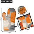 thumbnail image 6 of Orange and Grey Abstract Art Artwork Kitchen Oven Mitt and Pot Holder Sets 2 Pcs for Baking, Cooking and Grilling, Heat Resistant Up To 392 °F, 6 of 7