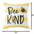 thumbnail image 3 of (2 pack) Mainstays 2-pack Bee Kind Reversible Outdoor Throw Pillow, 16 inch, Yellow, 3 of 7