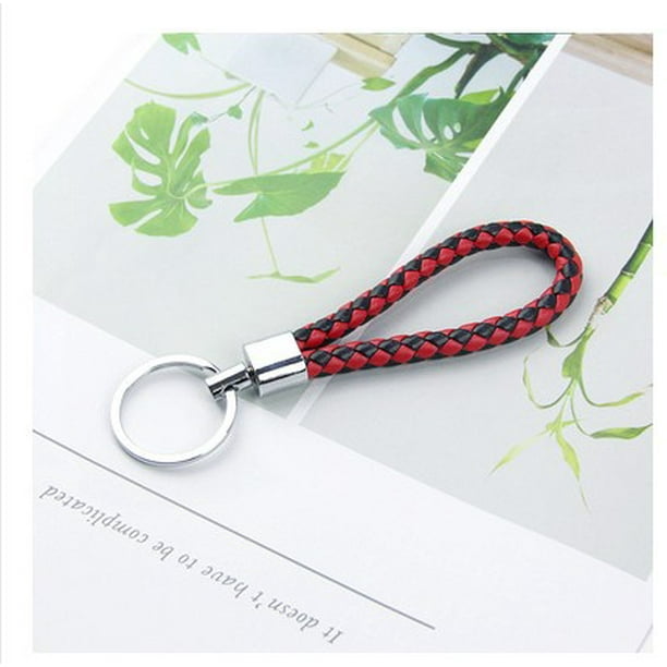 Llavero con número de teléfono móvil, cuerda tejida, llavero antipérdida para coche, colgante DIY para hombre y mujer, 8 unidades