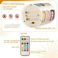 thumbnail image 5 of Yayeee Flameless Candles with Remote Flickering Battery Operated Multi Color Changing, Beige Jam Jars, 5 of 7