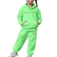 thumbnail image 6 of Tracksuit Athletic Sweatsuits Sets,2PC Long Sleeve Letter Printed Basic Hoodie Sweatpants Fall Clothes 2-3 Years Boys Clothes, 6 of 7