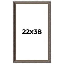 22x38 Frame Black Feather Payton Ornate Solid Wood Picture Frame Width 1.75 Inches | Interior Depth