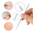 thumbnail image 3 of Outil Extracteur de Points Noirs 4 Pcs Kit d'Outils pour Boutons avec Boîte de Rangement Outil Extracteur de Boutons en Acier Inoxydable Outil de Retrait de Points Noirs Risque pour, Équipement de Beauté Argenté, 3 of 8