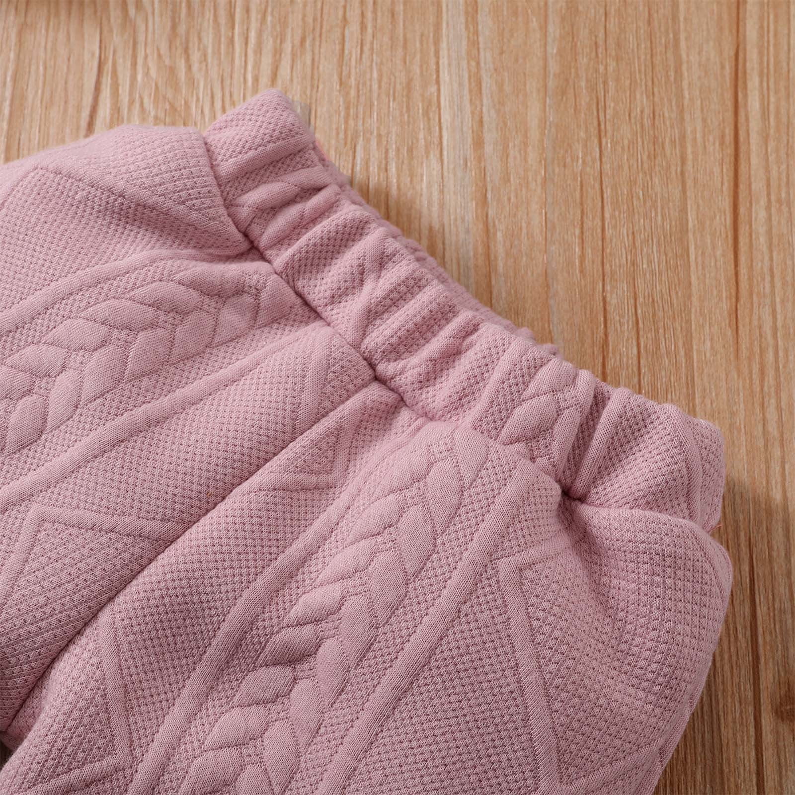 Durtebeua Baby Girl Clothes Crewneck Sweatshirts Pants Headband Toddler Fall Outfits 9-12 Months