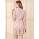 thumbnail image 5 of Vestido casual Allegra K con volantes y cuello en V Rosa S, 5 of 6