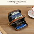thumbnail image 4 of Leopard Print Short Women Coin Purse Portable Card Holder Cash Change Storage Bag, 4 of 5