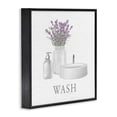 thumbnail image 3 of Stupell Industries Bathroom Hygiene & Lavender Sprigs Floral Painting Black Framed Art Print Wall Art, 24 x 24, 3 of 8