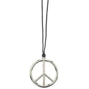 Peace Sign Medallion Necklace Groovy 60s Hippie Costume