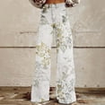 thumbnail image 2 of QATAINLAV Women's Baggy Wide Leg Jeans Button High Waisted Denim Trousers Trendy Leaf Print Jean Pants 2024 Fall Clothes Ofertas Flash Multicolor XXL, 2 of 6