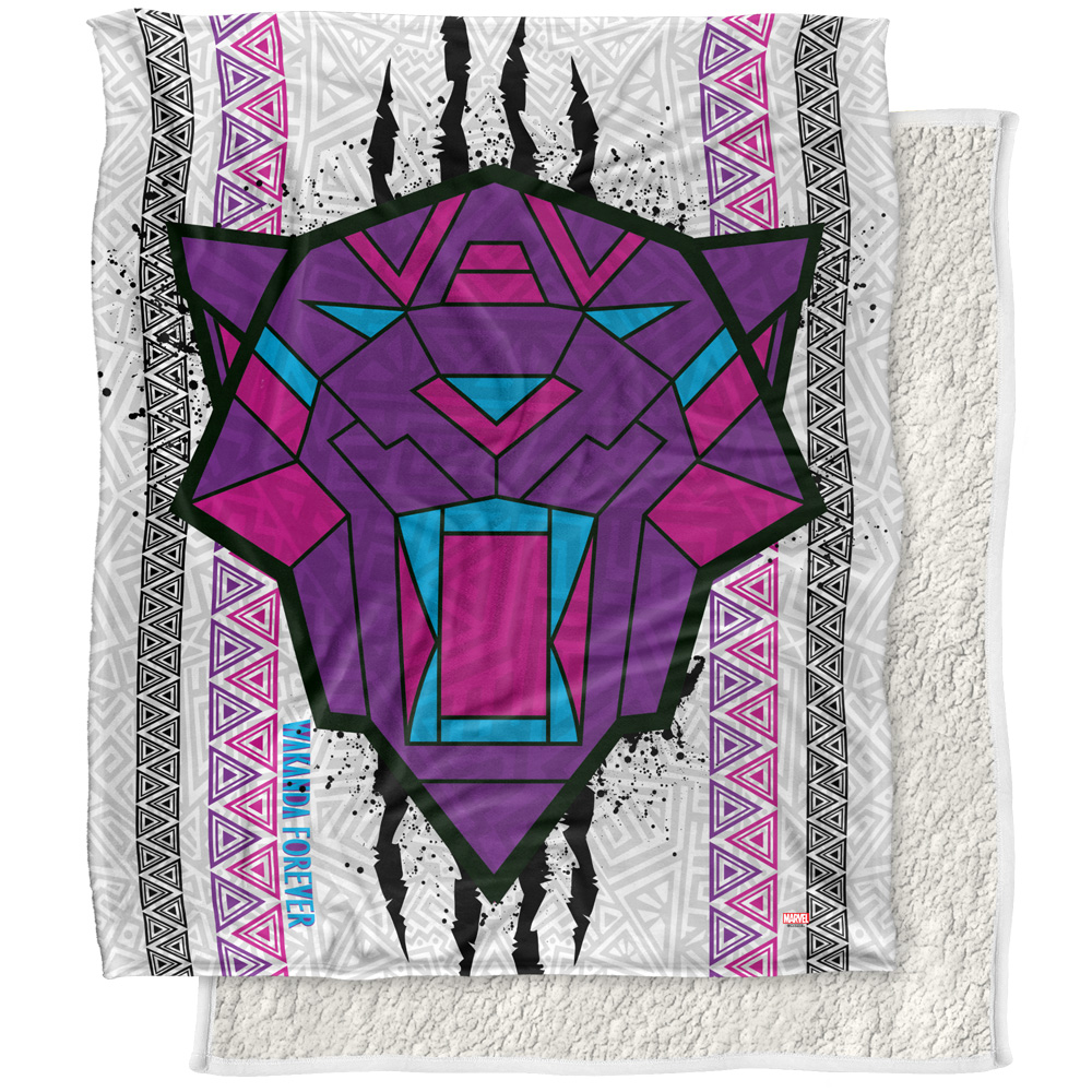 Black Panther Wakanda Forever Blanket, 50'x60' Screaming Panther Silky