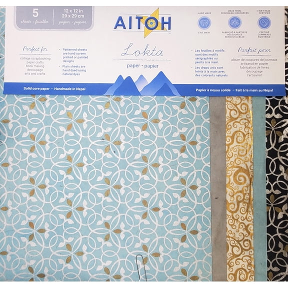 Aitoh Lotka Paper Pack 8.5"X11" 5/Pkg-Purples