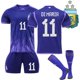 thumbnail image 1 of Uniforme de fútbol Heldig Argentina visitante 10 Messi 11 Di María 22 Lautaro 21 Di Bala Copa del Mundo, 1 of 6