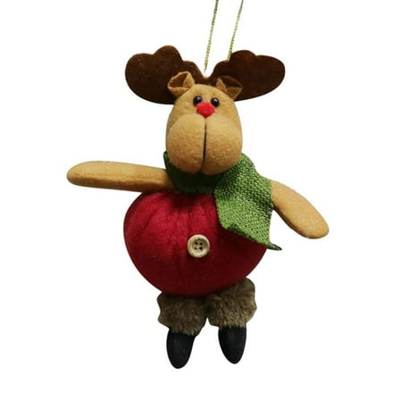 

FTjfrsbc Christmas Hanging Pendant Elk Ornament Doll Hang Decoration(Light Brown B)