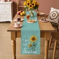 thumbnail image 2 of Turquoise Sunshine Sunflower Table Runner 72 Inches Long Farmhouse Dress Scarves, Pastoral Bees Farmhouse Floral Dining Tablerunner for Coffee Table/Kitchen Island/Party Décor, 13" x 72", 2 of 8