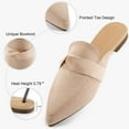 thumbnail image 4 of Ecetana Mules for Women Slip On Casual Work Slide Pointed Toe Backless Loafers Shoes, 4 of 6