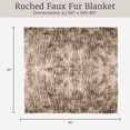 thumbnail image 4 of Lavish Home 60x80-Inch Ruched Faux Fur Blanket for Sofas and Beds (Taupe), 4 of 10