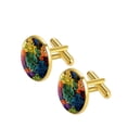 thumbnail image 2 of Tropical Plants Elegant Men's Stainless Steel Cufflinks Set for Formal Attire - Ideal for Weddings and Business Meetings, 2 of 6
