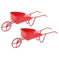 thumbnail image 1 of Phenofice 2 Pcs Brouette Miniature Rouge pour Usage Intérieur et Extérieur 12.50X4.50X3.00Cm, 1 of 8