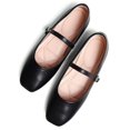 thumbnail image 2 of Zapatos planos Mary Jane WENJIAZHIZHI para mujer, talla 7, negros, 2 of 7