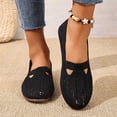 thumbnail image 4 of Miluxas Knit Flats for Women Round Toe Casual Flat Shoes Soft Comfort Lightweight Walking office Mary Jane Shoes Black 9.5(43), 4 of 8