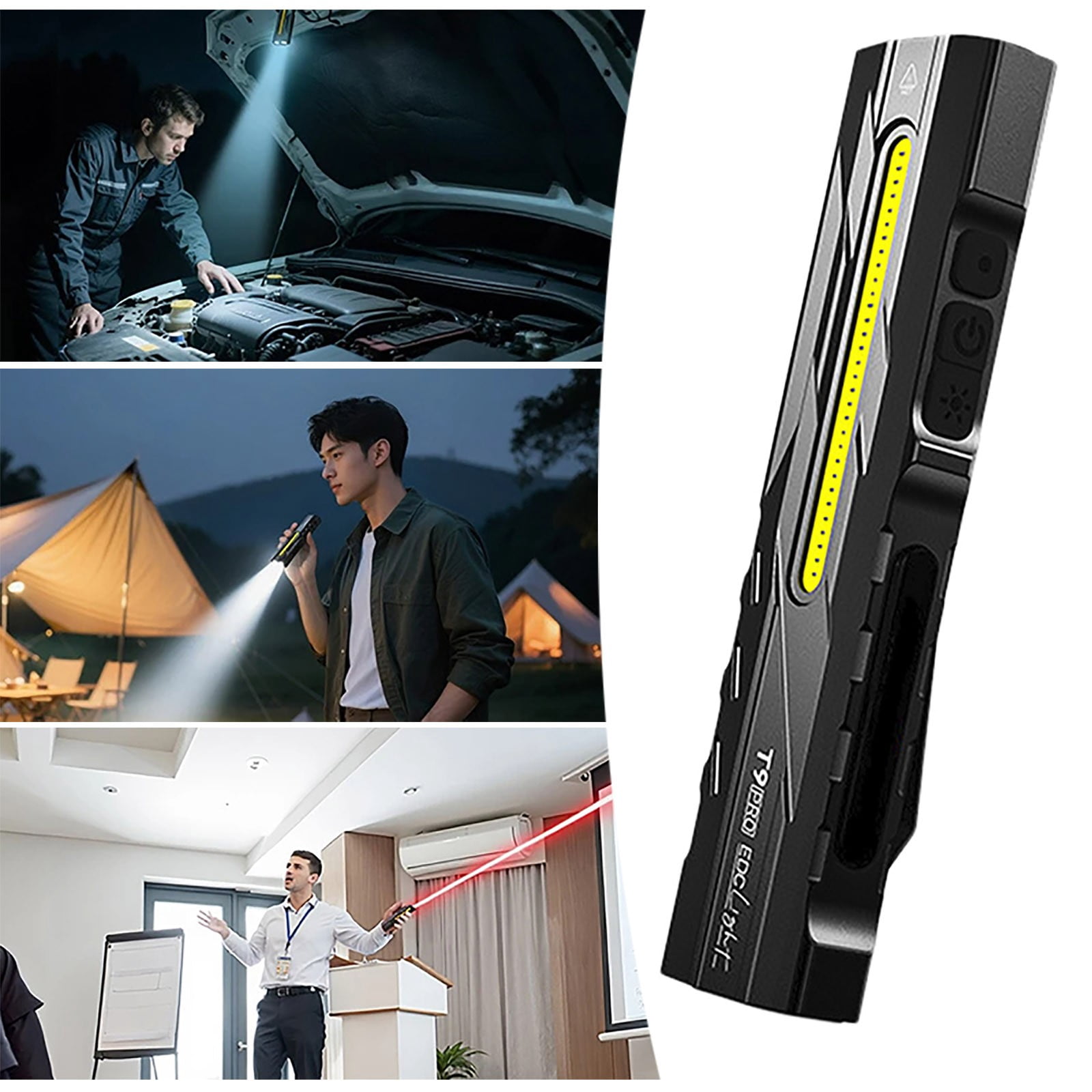 Designers Edge L1925 Green Rechargeable 72-LED Handheld Work Light