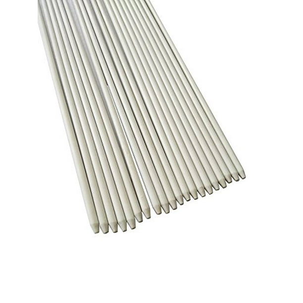 FiberMarker Driveway Markers 1/4Inchx48Inch White 20Pack Solid Fiberglass Yard Sign Roadway