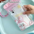 thumbnail image 3 of Transparent Removal Lanyard Mobile Phone Pouch Air Cushion Edge Cute Cartoon Print Mobile Phone Water Proof Bag for Swimming, 3 of 8