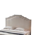thumbnail image 3 of Benjara Fabric Upholstered Wooden Queen Size Wooden Bed with Designer Headboard, Cream, 3 of 3