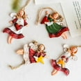 thumbnail image 2 of LSLJS Christmas Tree Hanging Angel Ornament 2.8 inch Mini Resin Painted 3D Angel Girl Pendants Retro Angel Doll Crafts with Hemp Rope Farmhouse Holiday Baubles Christmas Decorations, 2 of 2