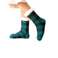 thumbnail image 3 of FOCUSNORM Winter Christmas Female Socks, Ladies Thickened Plaid Stocking Medium Tube Socks, 3 of 5