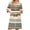 Khaki(Striped), variant on Zipper Robes for Women Lightweight Loose Fit Summer Bathrobes for Women Zipper Front 3/4 Length Sleeve Knee Length Striped Casual Sleepwear Nightgown with Pockets Blue S