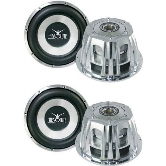 2 x Absolute Strike Series ST-1500 2000W 10" Dual 4-Ohm Car Subwoofer