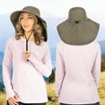 thumbnail image 3 of SUN CUBE Wide Brim Sun Hat with Neck Flap, Fishing Hiking for Men Women Safari, Neck Cover for Outdoor Sun Protection UPF50+ | Olive, 3 of 9