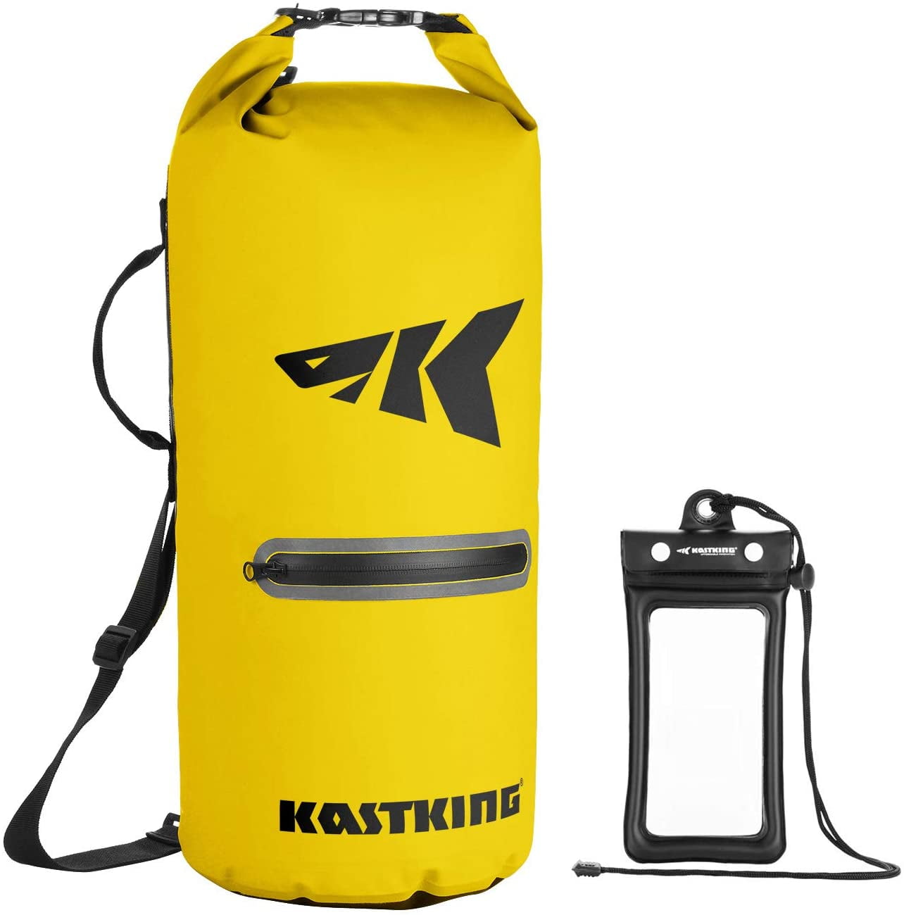 Kayaking Biking Hiking Camping KastKing Cyclone Seal Dry Bag Best-in-Class 100% Waterproof Bag with Front Zippered Pocket Skiing Perfect for Beach Boating Fishing 