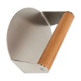 thumbnail image 4 of 304 Stainless Steel Hamburger Press, Smooth Surface, Wooden Handle, Easy to Clean, Steak Press for Panini and Sandwich, 4 of 4