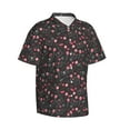 thumbnail image 2 of Daiia Valentine'S Day Hawaiian Shirt for Men Gentle Cotton Regular Short Sleeve Casual-X-Large, 2 of 9