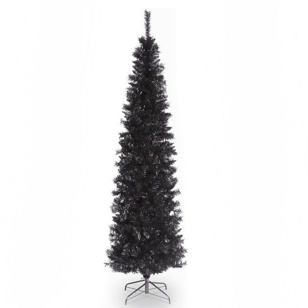National Tree 6ft Tinsel Artificial Christmas Tree Black Walmart Com
