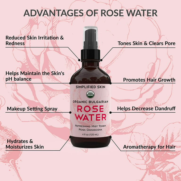 Rosewater Hydrating Face Tonic | Pure Luxe Apothecary